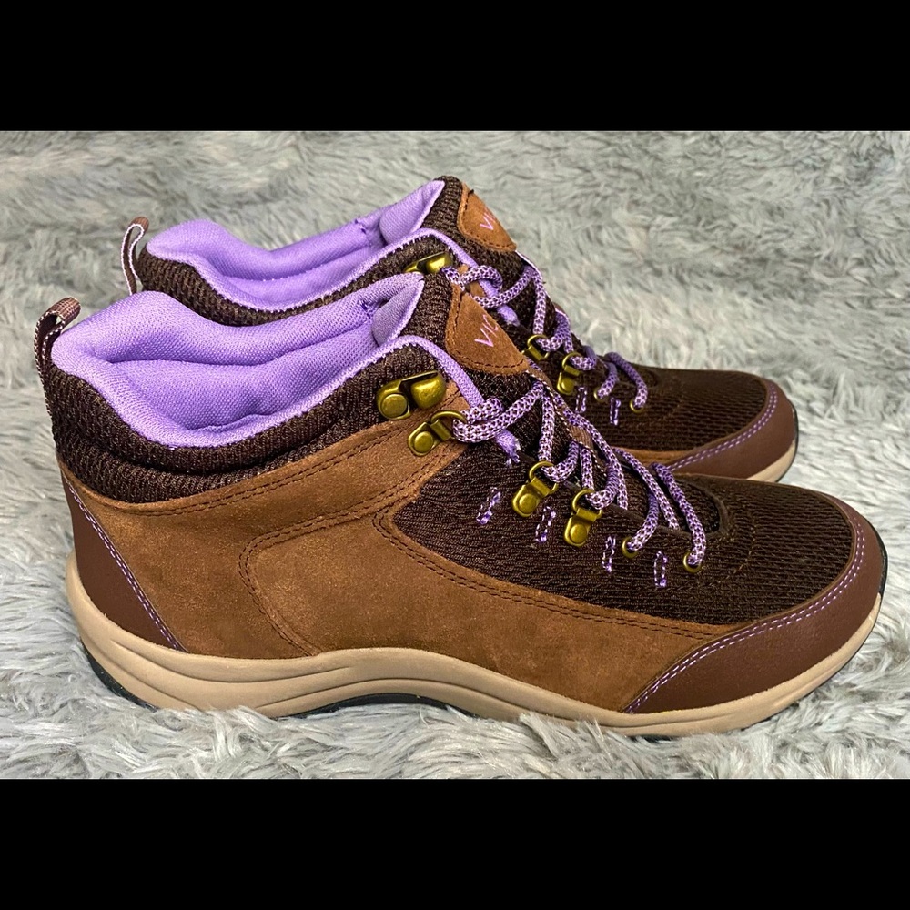 Vionic Womens Brown Purple Cypress Athletic Shoes Size 10